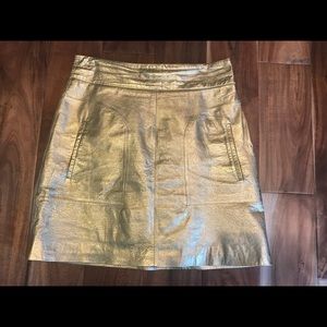 Zara Metallic Gold Skirt